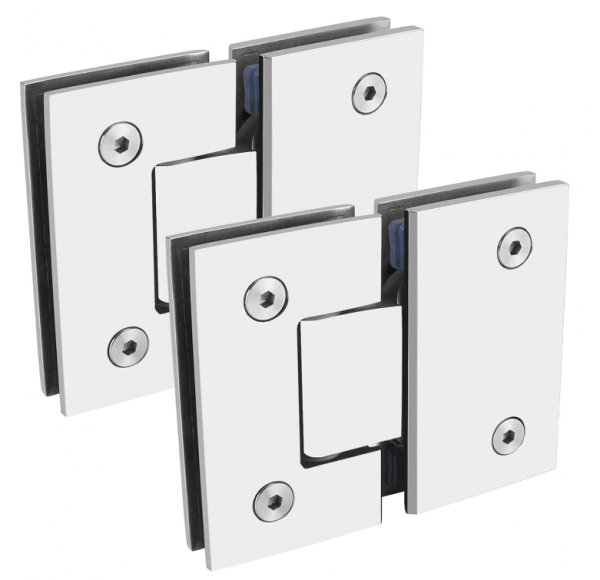 Adjustable design 180 degree glass to glass shower hinges made of brass with chrome finish - Image 7