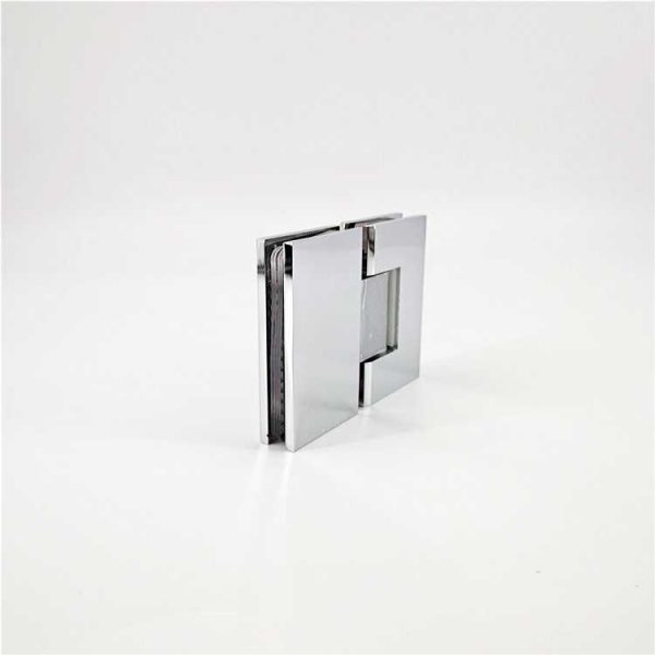 Adjustable design 180 degree glass to glass shower hinges made of brass with chrome finish - Image 2