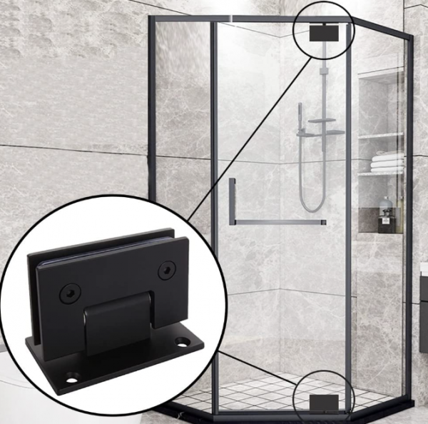 Bathroom Hardware Accessories Frameless Framed Concealed Pivot Wall Mounted Stainless Steel Glass To Wall Shower Door Hinge - Image 9