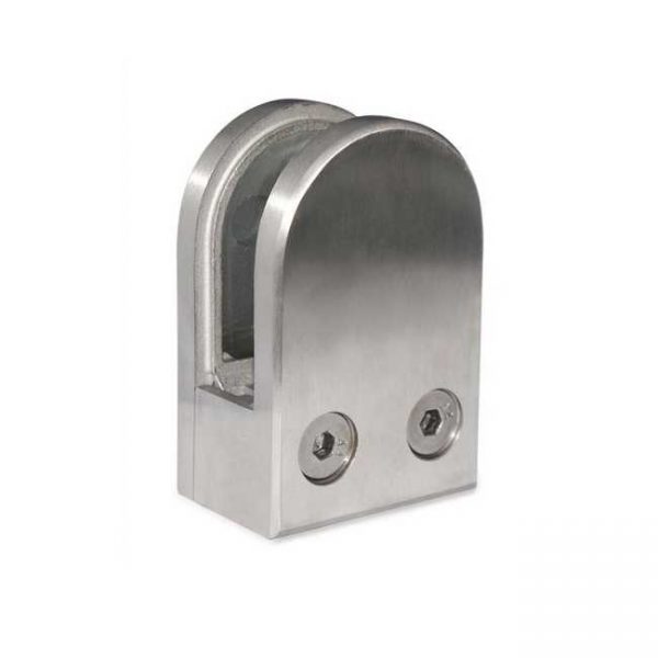 Stainless Steel 304 Flat Back Round Glass Clip Polished for BalustradeStaircaseHandrail , Glass Holder Metal Casting - Image 2