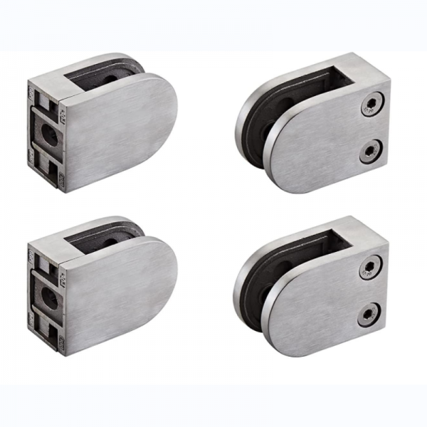 Stainless Steel 304 Flat Back Round Glass Clip Polished for BalustradeStaircaseHandrail , Glass Holder Metal Casting - Image 4