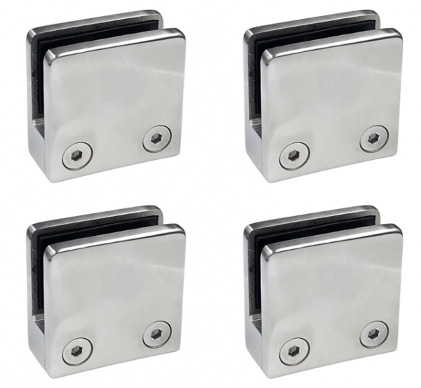 Durable Stainless Steel 304 Square shape handrail glass clamp