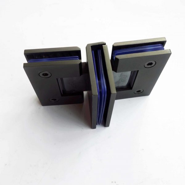 Matte Black Straight Edge T Shape Bathroom Glass Door Shower Triple Hinges For Shower Room - Image 2