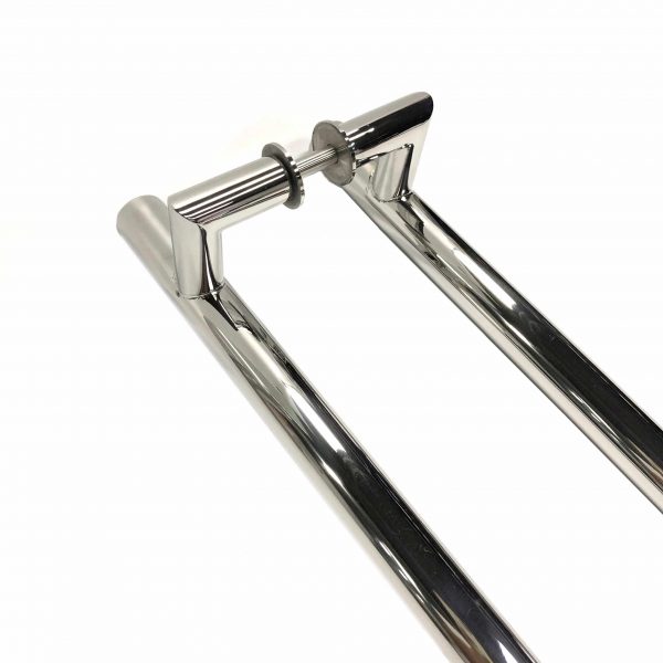 Heavy Duty Grade-304 Stainless Steel Square Commercial Door Handle Entrance Entry Front Door Handle Office Garage Handle Pull Set - Image 4