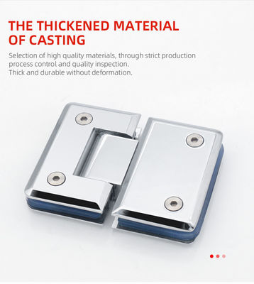 Modern Design 304 Stainless Steel Glass to Glass Hinge 180 Degree Bathroom Gate Clamp - Image 4