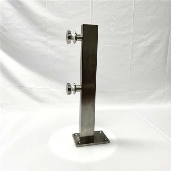 Durable Stainless Steel Square Base New Morden Design Glass Pool Fencing